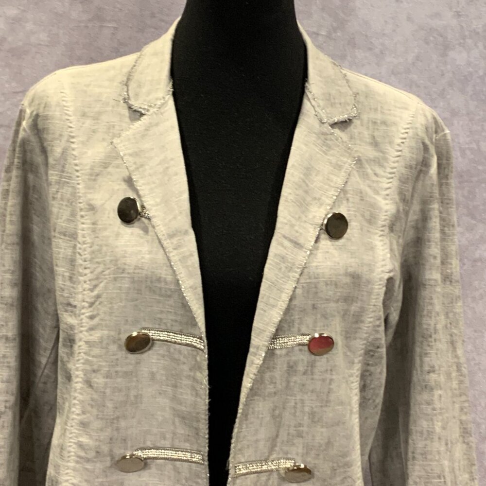 Gigi Moda Rhinestone Embellished Open Blazer - Picture 2 of 7